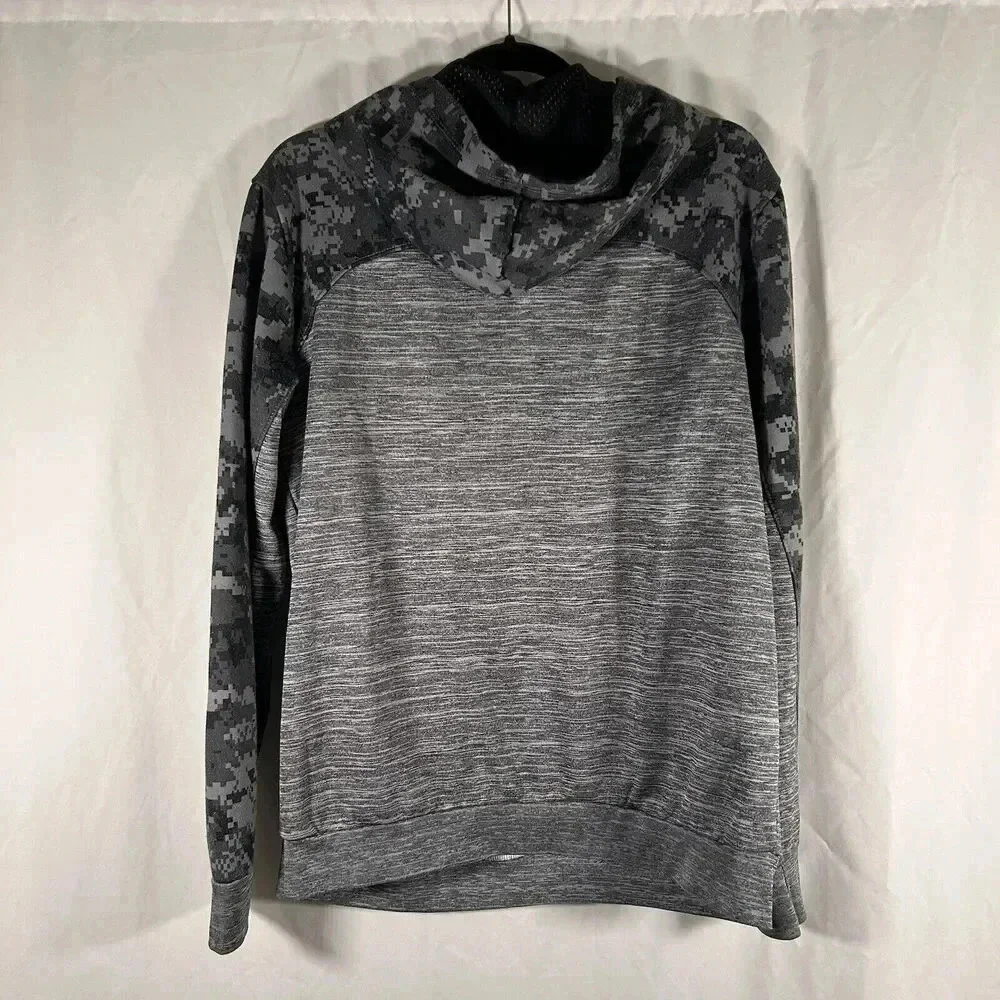 ARMY Hoodie Men's Medium Grey Camo Drawstring Pockets Long Sleeve Pullover